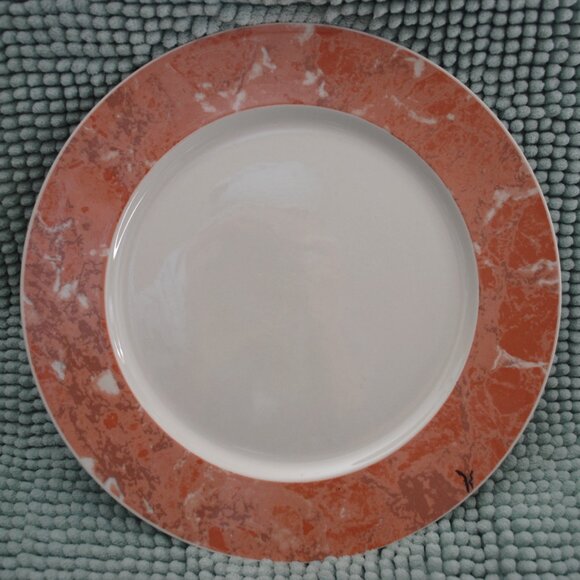 Siena by Villeroy & Boch Salmon Orange Marble Salad Plates  Villeroy & Boch Siena Porcelain Dinner Plates Set of 4